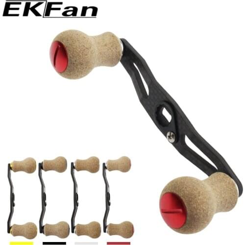 EKFan 105MM Carbon Fiber Fishing Reel Handle +Softwood Knob for 8*5MM Hole DAI Fishing Reel DIY Accessory