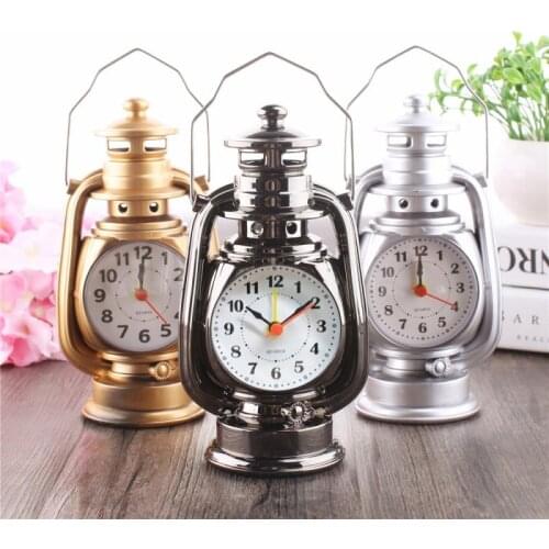 The Old British Retro Alarm Clock Random Color Creative Household Products Retro Style Kerosene Lamp Alarm Clock For Explorer