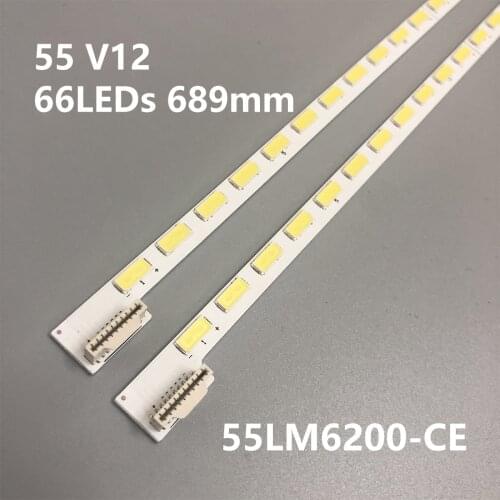 2PCS New LED Strip 55" V12 Edge L/R For 55LM6200 55E600Y LC550EUN 6922L-0003A 6922L-0004A 6920L-0001C 6916L0781A 6916L0782A