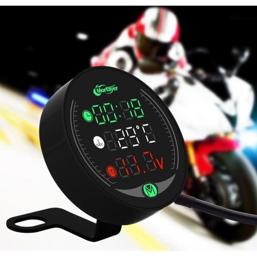 For Yamaha FZR 600 TRX850 FZR400 BT1100 XJR40 MT 07 09 10 Motorcycle Tester LED Display Waterproof Voltmeter Multifunction Meter