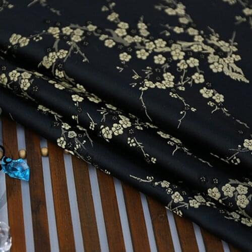 Gold flower diy fabric imitate silk Brocade Fabric Damask Jacquard Upholstery Furnishing patchwork fabric sewing tissue 75*50cm