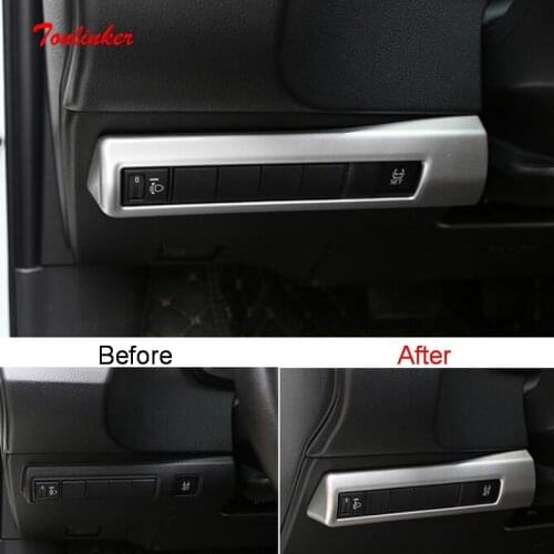 Tonlinker Interior Car Headlight Adjument Cover Sticker for Toyota Corolla 2019-20 Car Styling 1 PCS ABS/Metal Cover Sticker