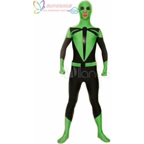 High Quality Halloween Carnival Party Unisex Color Blocking Open Mouth Spandex Zentai Suit