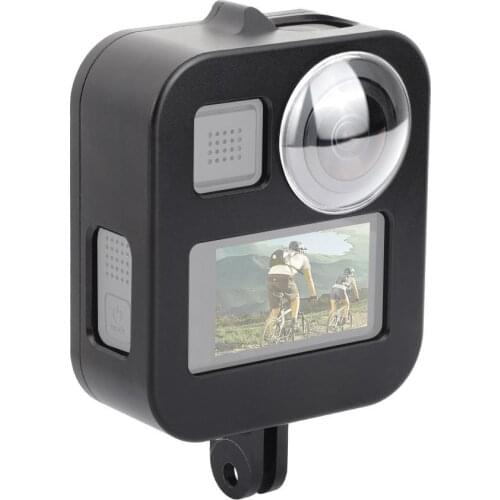 Yiwa Camera Housing Shell Case Cover CNC Aluminum Alloy Protective Cage For GoPro Max & Lens cap r40