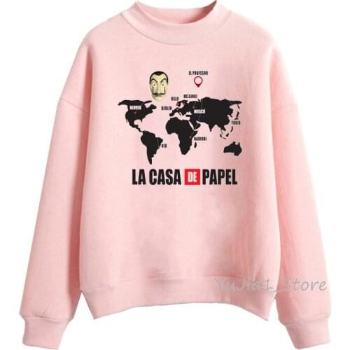 La Casa De Papel Money Heist House of Paper print women’s sweatshirt Grunge Aesthetic clothes winter funny 90s hip hop hoodie
