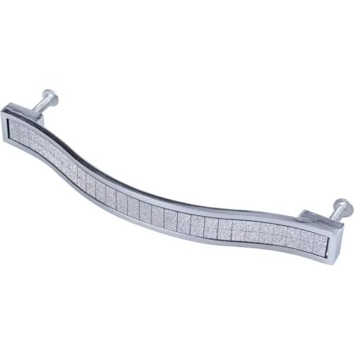 10 x Crystal Furniture Handle Bar Grip Handle Kitchen Cabinet Drawer Door Handles Silver 128mm