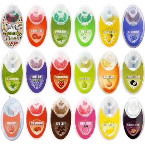 100pcs Mix Fruit Flavor Menthol Capsule Mint Beads Explosion Pops Cigarette Ball