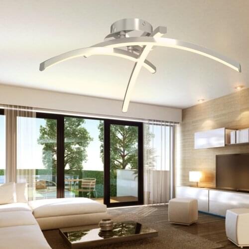 Modern LED Chandelier 18W 24W Lighting Ceiling Lamp 3/4 Lights Decoration Living Dining Room Bedroom Home