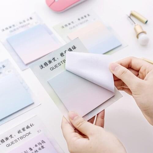 Creative and elegant Gradual Change Message Sticky Note Memo Pad Book Small Fresh Office Learning