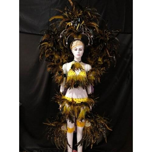 Latin dance Samba accessories Fashion exquisite headdress feathers Delicate dance shows accessories
