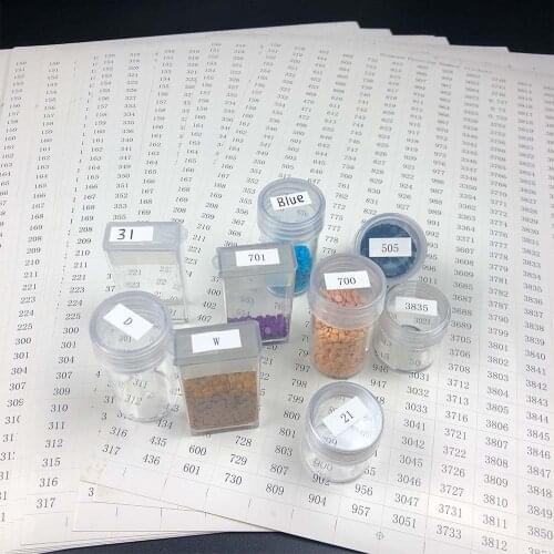 Diamond embroidery color number mark sticker accessories 5D DIY diamond painting tool storage bottle DCM number label sticker