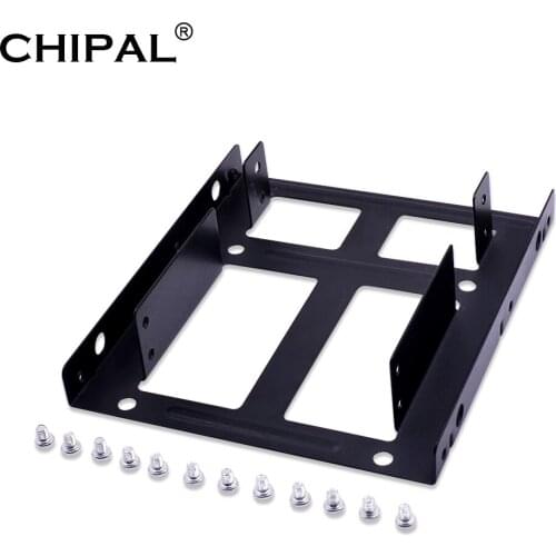 CHIPAL Dual Base bracket Hard Disk bracket for 2.5 inch SSD HDD Metal mounting adapter for PC Hard Disk enclosure