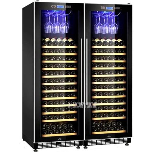 HZ-168D 900L 310W Electric Red Wine Cabinet Large Capacity Solid Wood Shelf Constant Temperature Large Wine Refrigerator Cabinet