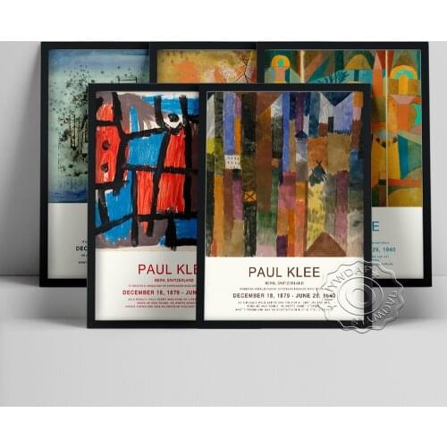 Paul Klee Exhibition Museum Poster, The Chair Abstract Art Prints Wall Picture, Rotating House Surrealism Home Decor Painting