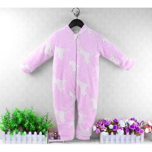 Thicker Rompers for 2 years old girls baby Children flannel outside+100% cotton inside double layer Clothes long sleeve clothing
