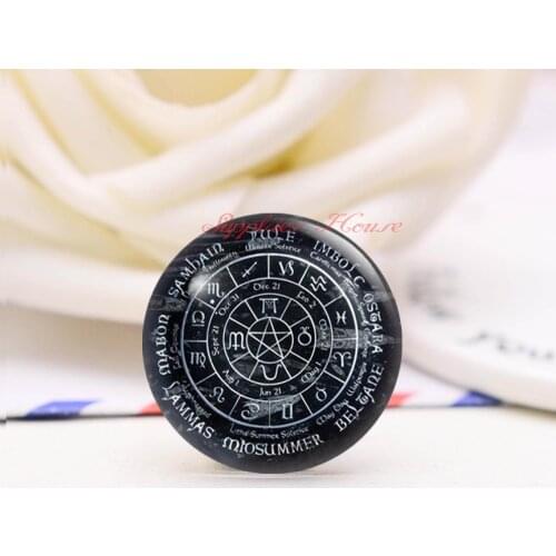 Handmade Round photo glass Cabochons, Jewelry Finding Cameo Pendant Settings, (F565655-1827)