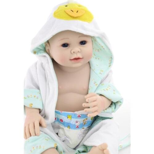New baby toys 50cm boy silicone reborn dolls lifelike soft touch beardhead bonecas Best NEW YEAR Gift for girls