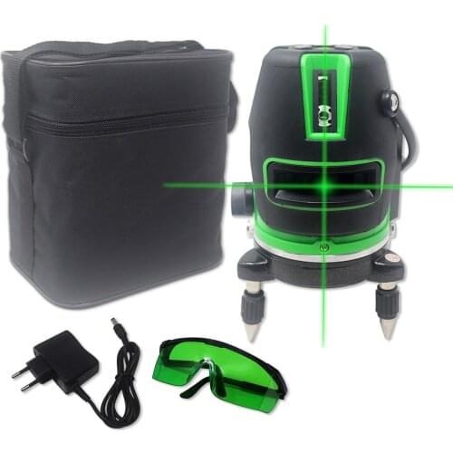 Ketotek Laser Level 5 Lines 6 Points 360 Rotary Self-Leveling 635nm Green Red Horizontal Vertical Cross line Outdoor