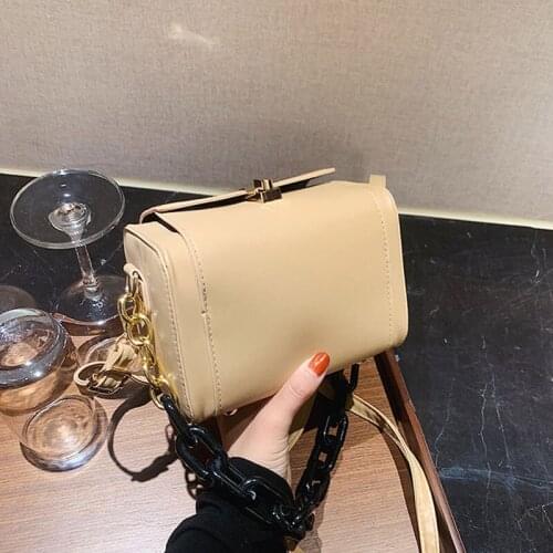 Fashion New Handbag for Women Pu Leather Shoulder Bags Chain Strap Female Crossbody Bag Small Square Bags