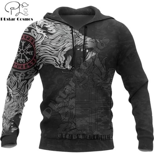 Fenrir Wolf and Vegvisir 3D All Over Printed Fashion Hoodies Men Sweatshirt Unisex Zip Pullover Casual Jacket Tracksuit DW0243