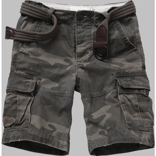 2021 Men Summer High Quality Tactical Cotton Cargo Shorts Multi-pocket Mens Shorts Casual Fashion Camouflage Sports Short 28-40