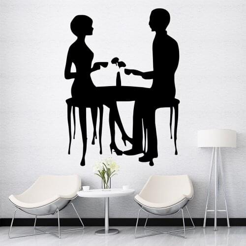 Hot man and woman Wall Sticker Removable Self Adhesive Watercolo For Living Room Bedroom Home Party Decor Wallpaper