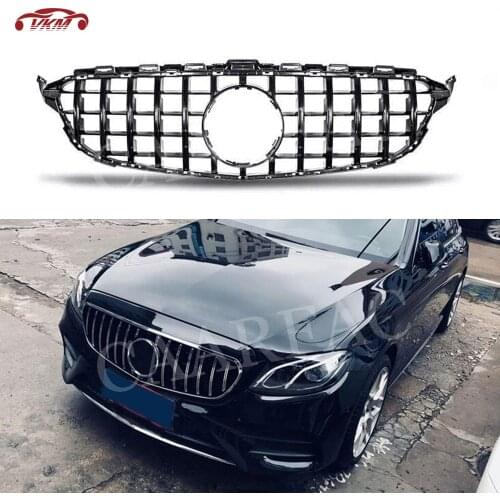 ABS Material Front Bumper Grill Mesh Grille Cover GT Style for Mercedes Benz W213 C238 E250 E300 AMG 2016-2019 Without Sign