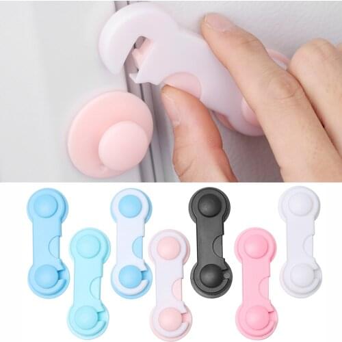 Baby Safety Lock Plastic Wardrobe Door Drawers Refrigerator Multi-function Latch For Toddler Children Kids Security Protector