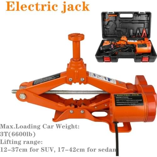 Portable 12V Car Jack 3Ton Electric Jack Auto Lift Scissor Jack Lifting Machinisms Lift jack