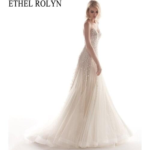 Sexy Lace Mermaid Wedding Dresses 2021 Sweetheart Beaded 3D Flowers ETHEL ROLYN African Bridal Gown Customized Vestido De Noiva