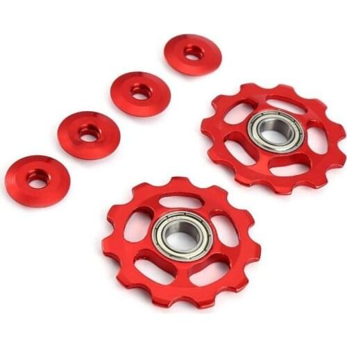 2pcs 11T Ultralight MTB Aluminum Alloy Bike Bearing Jockey Wheel Rear Derailleur Pulleys Outdoor Bicycle Parts New
