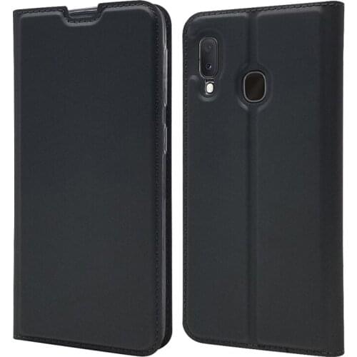 Ultra Slim Magnetic Case For Samsung Galaxy A20e Flip Stand Cover with card slots Fundas Protective Shell