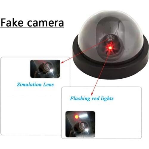 Indoor/ Outdoor Monitoring Wireless Fake Camera Matte Infrared Security Camera Fake Dome Dummy Camera Household Closed