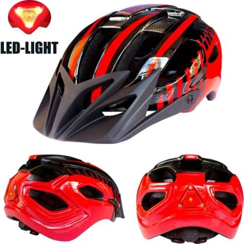 Mans Mtb Bicycle helmet With LED Light Ultralight Integrally-Molded Mountain Bike Road cycling Helmets Safe equipment for Women