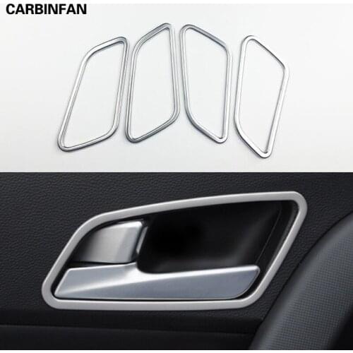 ABS Interior Inner Door Handle Bowl Cover Trim Catch Frame Molding Garnish Surround Matte For Hyundai Creta 2015 2016 2017