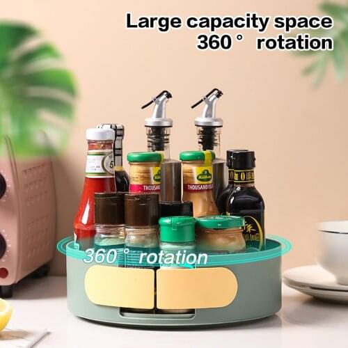 Rotatable Seasoning Rack multifunctional kitchen rack oil salt sauce vinegar storage artifact countertop household