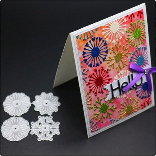 YINISE Metal Cutting Dies For Scrapbooking Stencils FLOWERS BACKGROUND DIY Album Cards Decoration Embossing Folder Die Cut