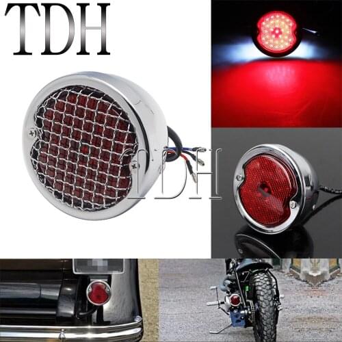 For Harley Bobber Chopper Cafe Racer Motorcycle Retro Brake Stop Tail Light For Ford Car 1933-1936 LED License Plate Taillight
