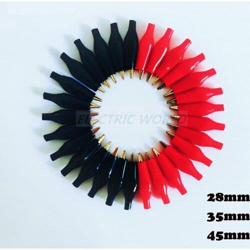 Alligator Clips Electrical Test Lead Roach Clip Test Jumper Wire Connectors Cable Connectors Double-ended Crocodile Clips