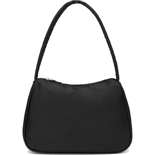 Women Retro Shoulder Bag Casual Lightweight Solid Color Handbag Clutch with Zipper Closure Travel Satchel