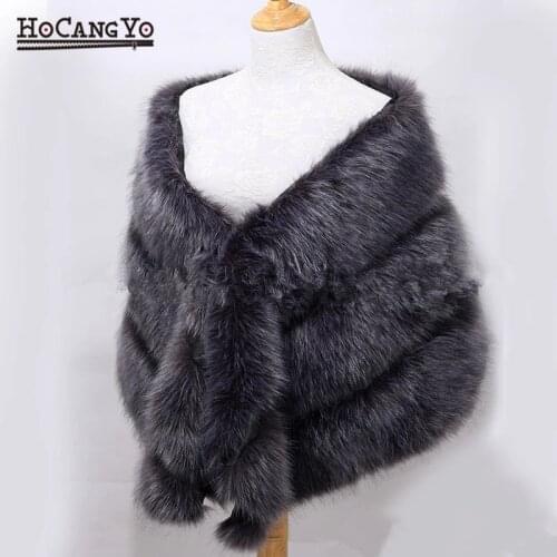 HCYO Women Winter Shawl Coat Free Size Elegant Ladies Cape Coat Solid Cloak Shawl Coat Women Faux Fur Vest Coats Warm Phochos