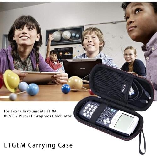 LTGEM EVA Hard Case for Texas Instruments TI-84, 89/83 / Plus/CE Graphics Calculator - Black