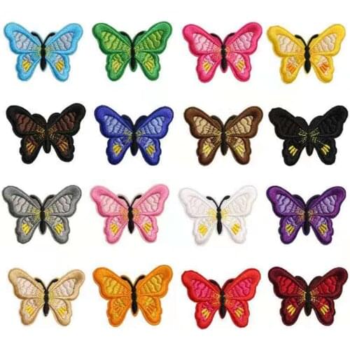 1Pcs Butterfly Embroidered Appliques Apparel Accessories Iron On Patches For DIY Crafts Clothing Garment Dresses Fabric Badges