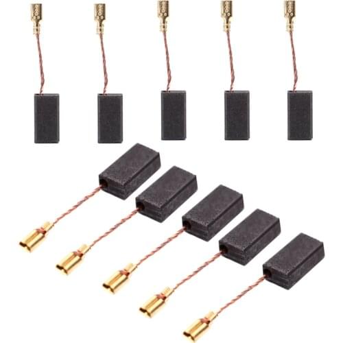 10PCS Mini Drill Electric Grinder Replacement Carbon Brushes Spare Parts for Electric Motors Dremel Rotary Tool 15*8*5mm