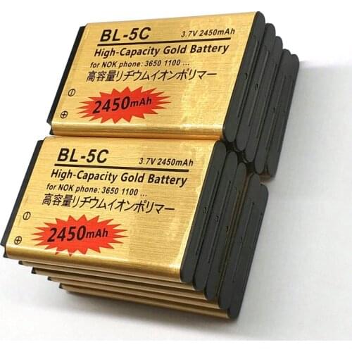 10 X New High Capacity 2450mAh BL-5C Battery For Nokia 1100 1101 1112 1200 1208 1209 1600 1650 2300 3100 E50 E60 N70 N71 N72 N91
