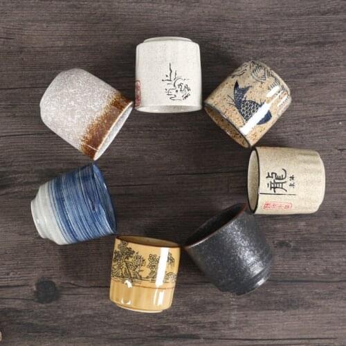 100ml Ceramic Underglaze Single Teacup, Small Water Cup, Vintage Cup, Restaurant, Restaurant, Hotel Teacup, Household Tea Cup