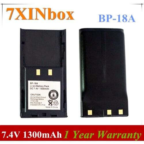 7XINbox 7.4V 1300mAh BP-18A Li-ion Battery Pack For Icom BP-18A Walkie Talkie Radio