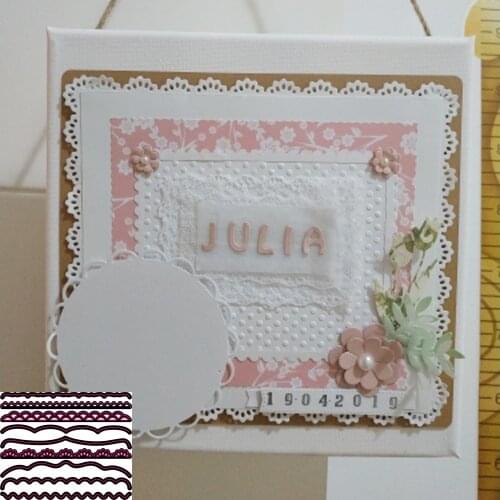 9 unids/set tarjetas decorativas bordes borde de encaje de corte de Metal muere plantilla para Scrapbooking