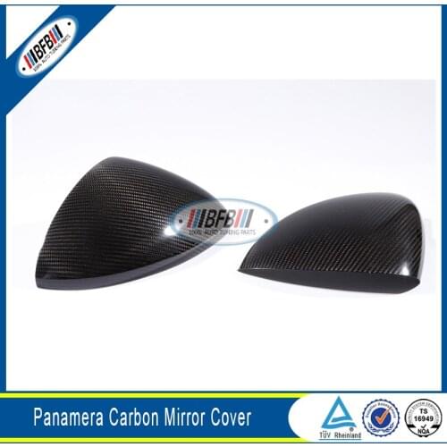 Car Accessories Auto Exterior Side Rearview Carbon Fiber Mirror Cover Stick On For Paramera 2014-2016