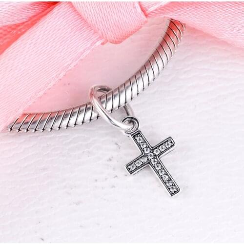 Symbol of faith Cross Charm Fit Pandora Bracelet Necklace DIY Beads For Jewelry Making Men Women Gift 02054